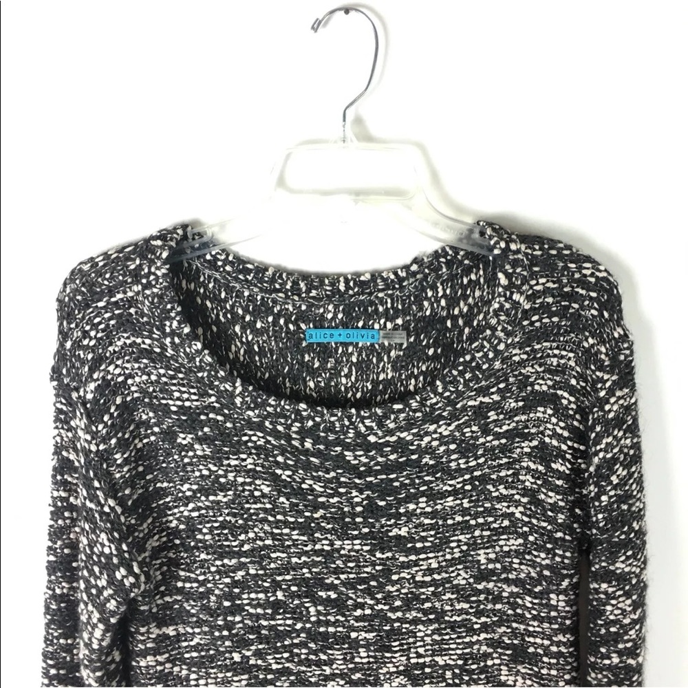 Alice + Olivia Marbled Textured Knit Sweater - Picture 5 of 8